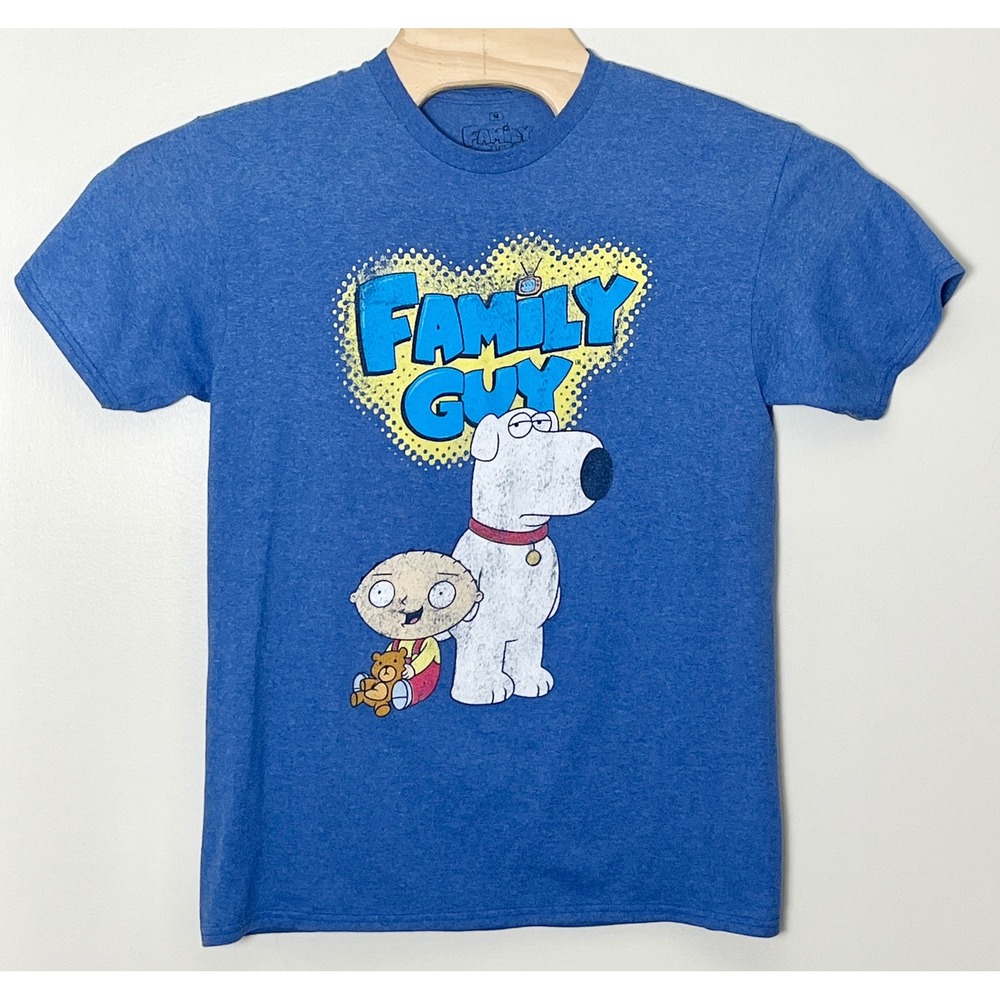 Family Guy Stewie Brian Griffin Blue Graphic T-Shirt Mens Medium Ripple Junction